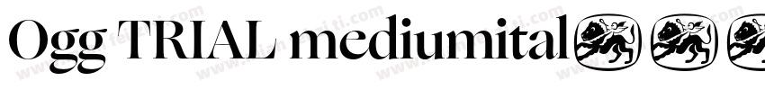 Ogg TRIAL mediumital字体转换